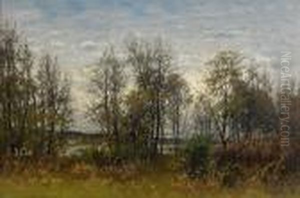 Sensommarmotiv Fran Djurgarden Oil Painting by Per Ekstrom