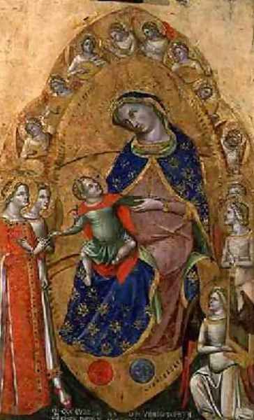 The Marriage of St Catherine 1358 Oil Painting by Veneziano Lorenzo