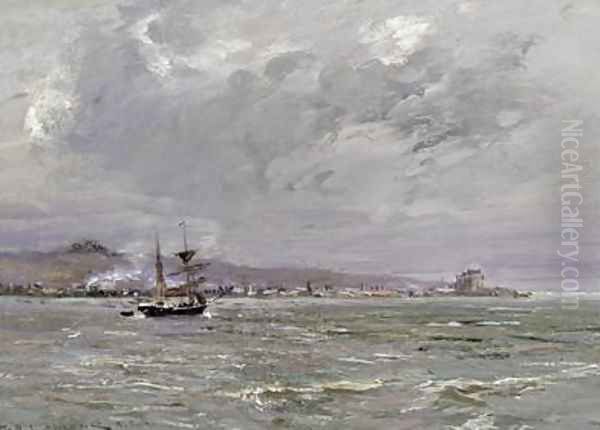 Dundee and Broughty Ferry from the South Oil Painting by William Bradley Lamond