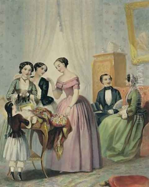 The Wedding Presents Oil Painting by Lafon, Henri