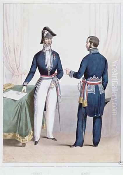 French Prefect and Mayor during the period 1830-47 of the July Monarchy in France Oil Painting by Lacauchie, Alexandre