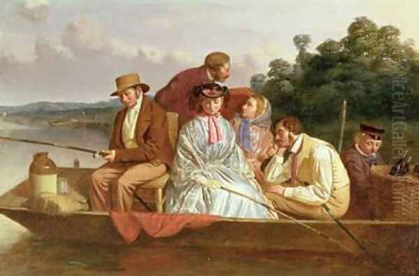 A Fishing Party Oil Painting by Matthew James Lawless