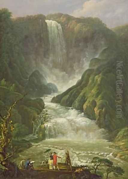 The Falls of Terni Oil Painting by Carlo Labruzzi