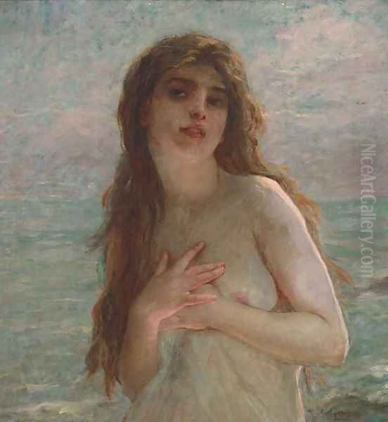 A maiden on the shore by Charles Amable Lenoir