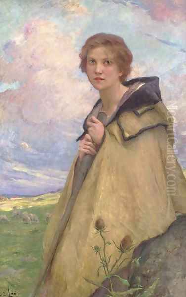 La bergere Oil Painting by Charles Amable Lenoir