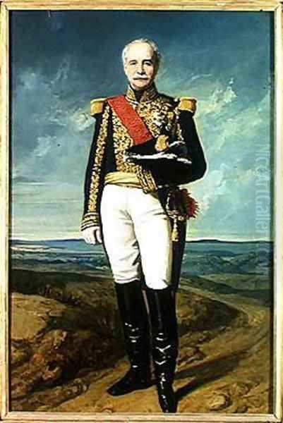 Achille 1795-1878 Count Baraguay dHilliers Oil Painting by Charles-Philippe Lariviere