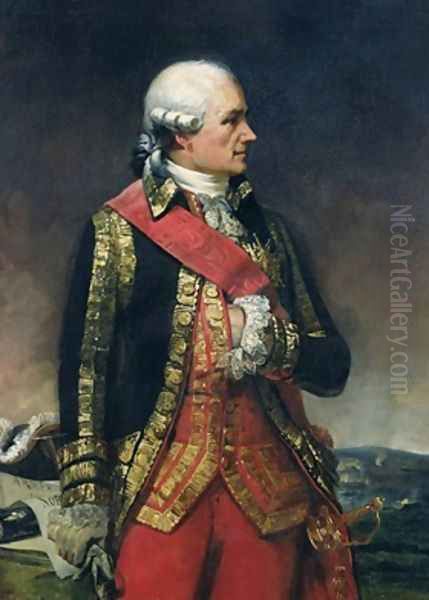 Jean-Baptiste de Vimeur 1725-1807 Count of Rochambeau Oil Painting by Charles-Philippe Lariviere