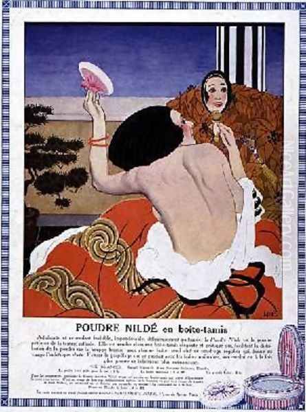 Advertisment for Nilde powder Oil Painting by Loys