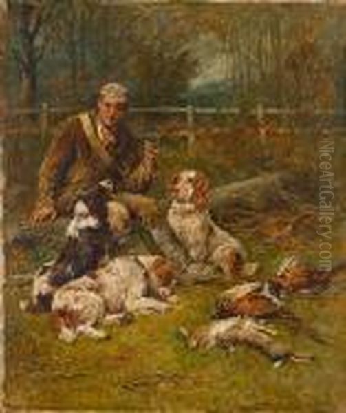 The Gamekeeper Oil Painting by John Emms