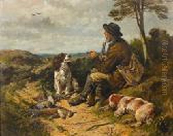 The Huntsman's Rest Oil Painting by John Emms