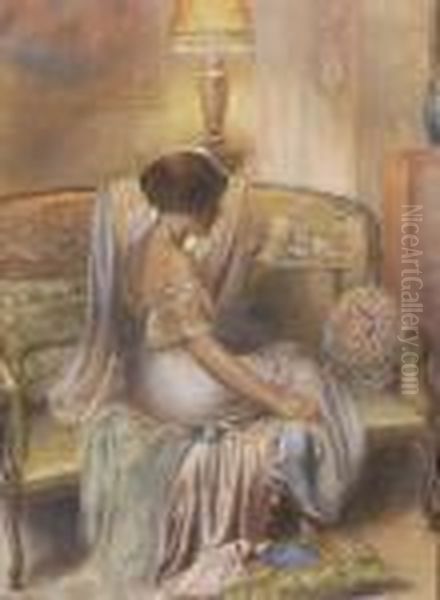 La Lecture Oil Painting by Delphin Enjolras