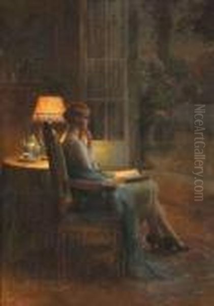 La Lecture Oil Painting by Delphin Enjolras