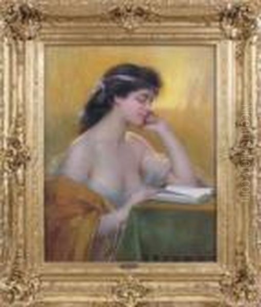 La Lecture Oil Painting by Delphin Enjolras