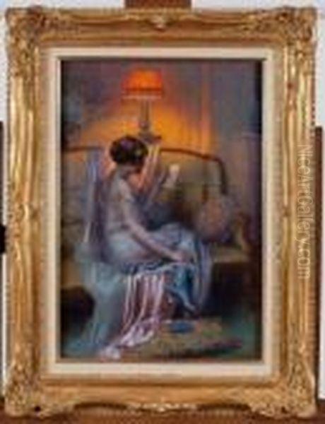 La Lettre Oil Painting by Delphin Enjolras