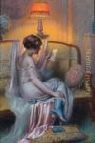 La Lettre Oil Painting by Delphin Enjolras