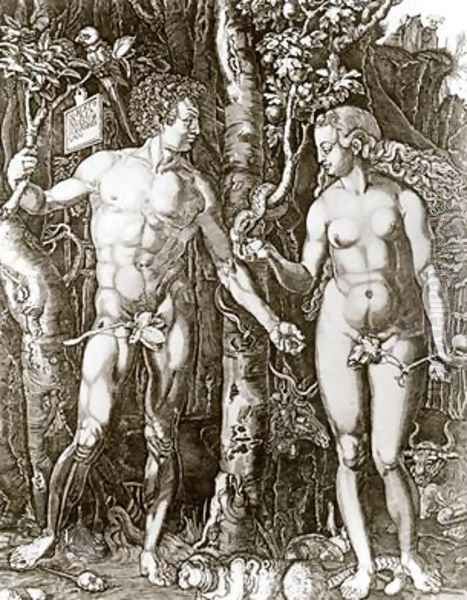 Adam and Eve Oil Painting by Johann Ladenspelder