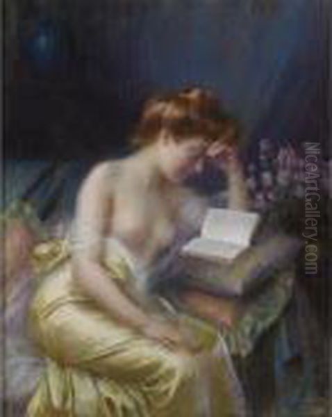 Le Roman D'amour Oil Painting by Delphin Enjolras