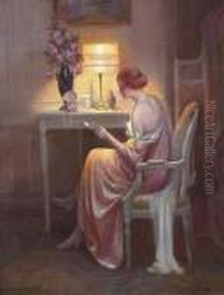  Le Billet Doux  Oil Painting by Delphin Enjolras