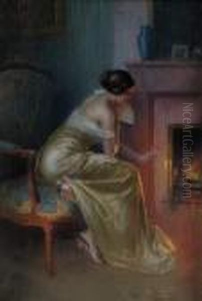 La Cheminee Oil Painting by Delphin Enjolras