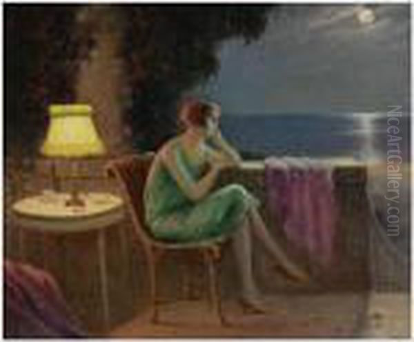 Distant Thoughts Oil Painting by Delphin Enjolras