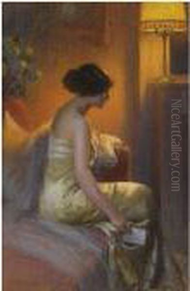 Retour De Bal Oil Painting by Delphin Enjolras