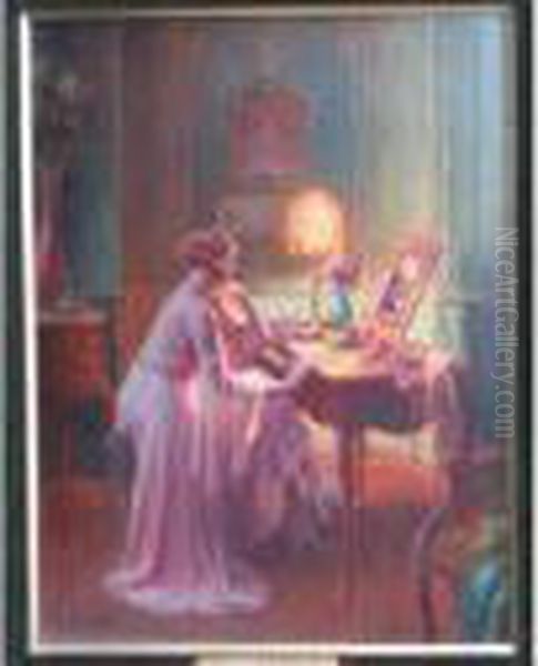 Le Boudoir Oil Painting by Delphin Enjolras