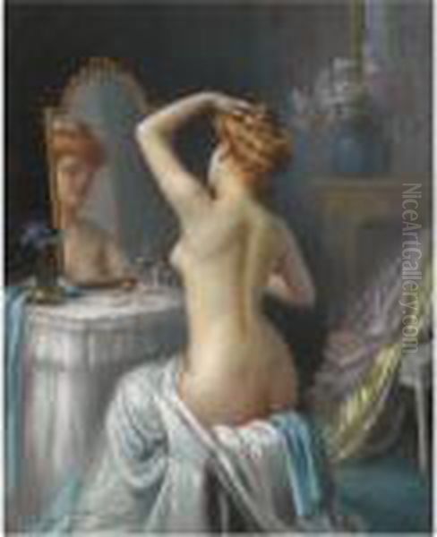 Dans Le Boudoir Oil Painting by Delphin Enjolras