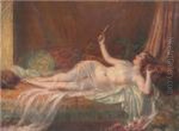 Apres Le Bain Oil Painting by Delphin Enjolras