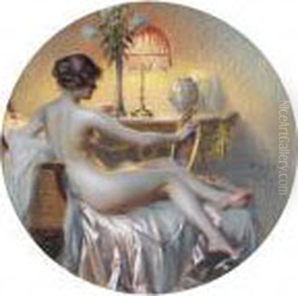 Le Boudoir Oil Painting by Delphin Enjolras