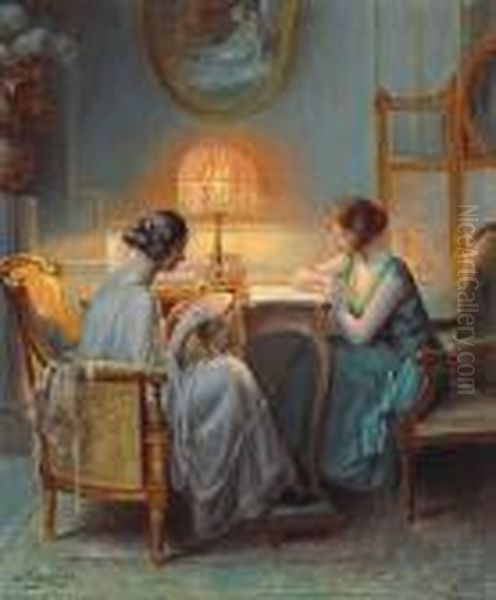 Le Boudoir Oil Painting by Delphin Enjolras