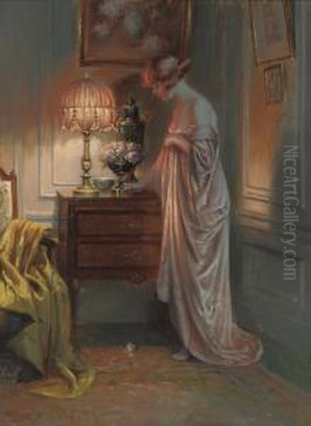 In The Boudoir Oil Painting by Delphin Enjolras