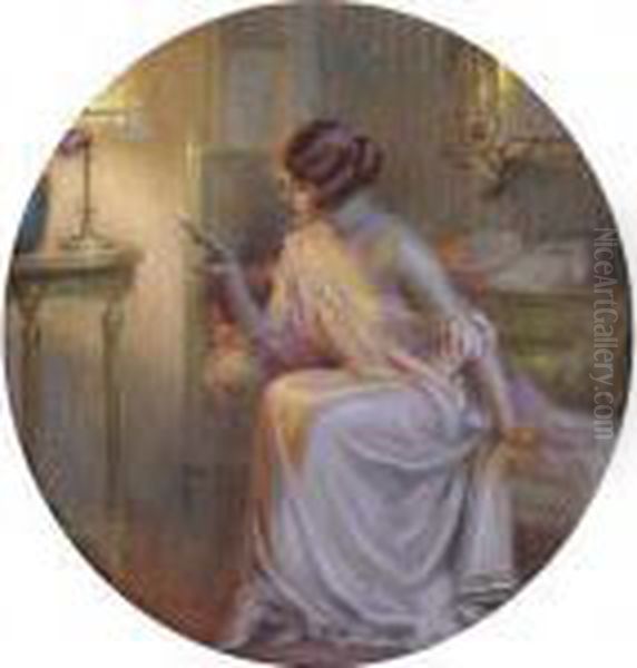 The Letter Oil Painting by Delphin Enjolras