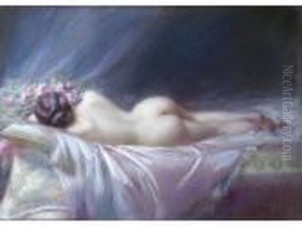 Nu Allonge Pastel Oil Painting by Delphin Enjolras