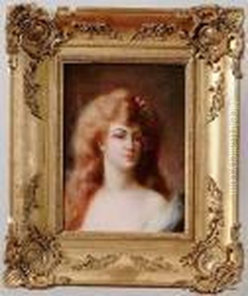 portrait De Femme Oil Painting by Delphin Enjolras