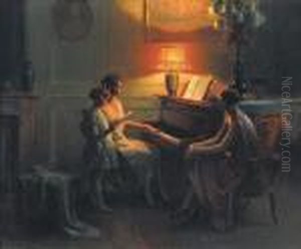 La Musique Oil Painting by Delphin Enjolras