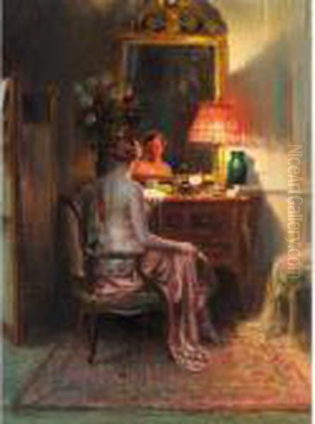 Dans Le Boudoir Oil Painting by Delphin Enjolras