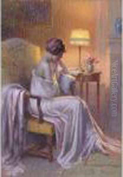 Un Moment Paisible Oil Painting by Delphin Enjolras