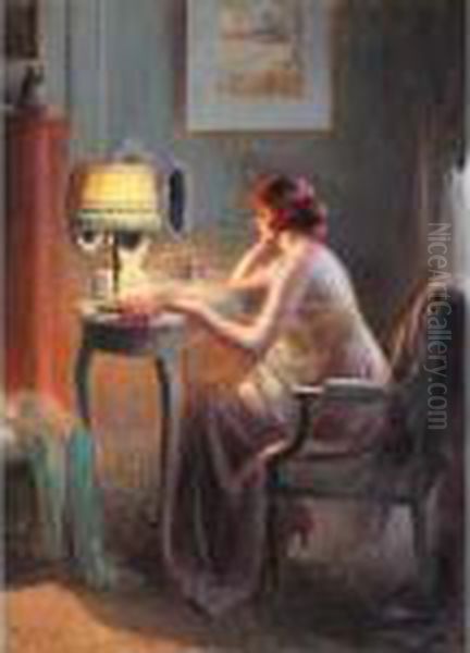 La Toilette Oil Painting by Delphin Enjolras