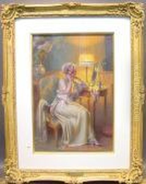 Le Petit Bonnet Oil Painting by Delphin Enjolras