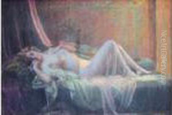  Femme Allongee  Oil Painting by Delphin Enjolras