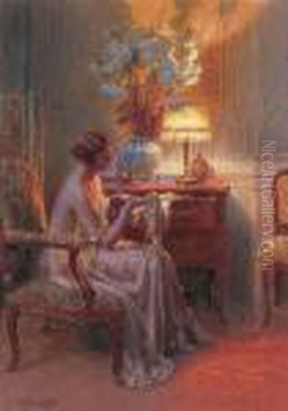 Soft Lace Oil Painting by Delphin Enjolras