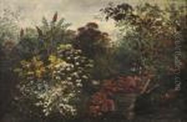 Woodland Flowers Oil Painting by John Joseph Enneking