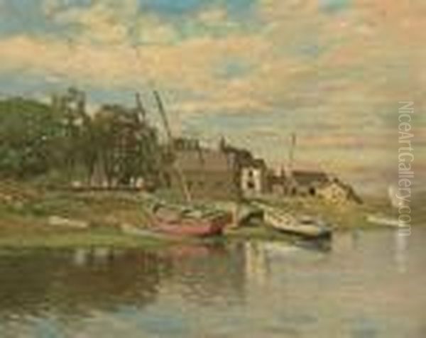 Hauled For The Season Oil Painting by John Joseph Enneking