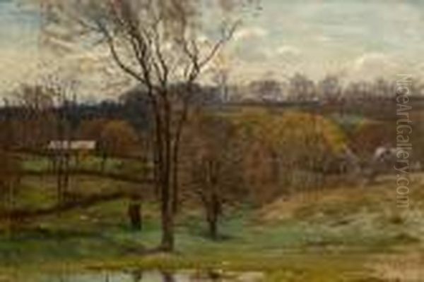 Late Afternoon Walk Oil Painting by John Joseph Enneking