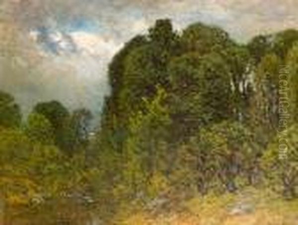 Woodland Stream Oil Painting by John Joseph Enneking