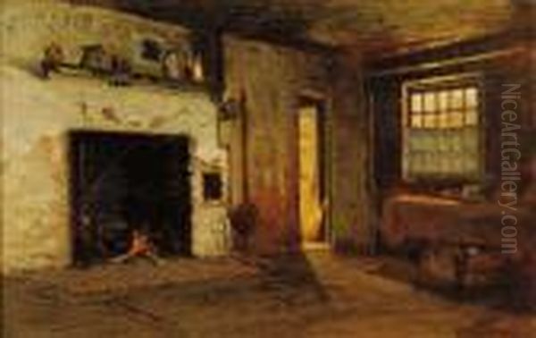 Interior Oil Painting by John Joseph Enneking