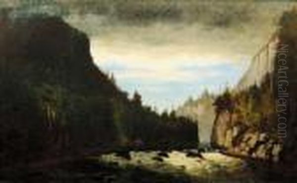 Storm In The Adirondacks Oil Painting by John Joseph Enneking