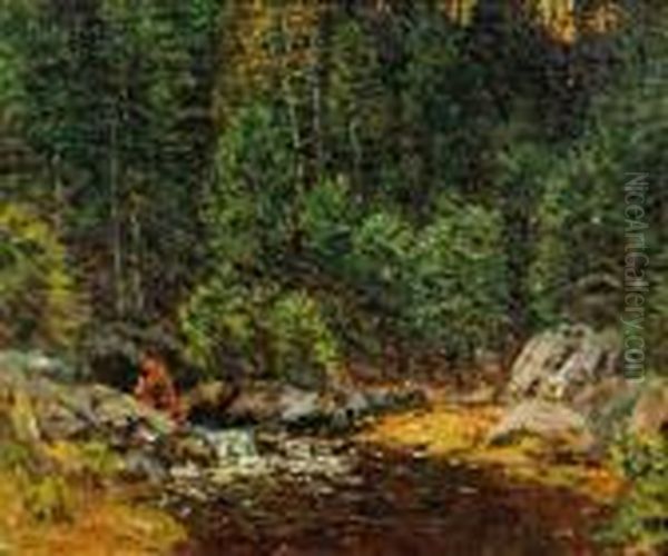 Forest Brook Oil Painting by John Joseph Enneking