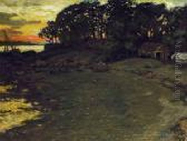 Sandy Cove Oil Painting by John Joseph Enneking