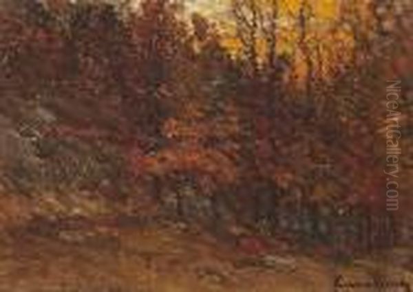 Autumn Twilight Oil Painting by John Joseph Enneking